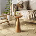 thumbnail image 2 of COZAYH Farmhouse Pedestal End Table Round Martini Table Wood Plant Stand Rustic Small Drink Table for Living Room, Bedroom, Walnut, 2 of 6