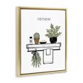 thumbnail image 2 of Stupell Industries Scandinavian Renew Bathroom Botanical Spa Plants Gold Floating Frame Canvas Art, 17 x 21, by Annie LaPoint, 2 of 7