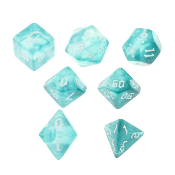 Juego de 7 dados acrílicos multiusos para fiestas, juegos familiares, juguetes educativos Como se describe