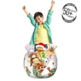 thumbnail image 3 of Cactus Storage Toy Bag Chair, Cacti Spikes and Red Flowers Mexican Hot Desert Vintage Image Art, Stuffed Animal Organizer Washable Bag, Small Size, Green and Orange, by Ambesonne, 3 of 3