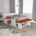 thumbnail image 3 of Orange Bench Cushion Set of 2, Colorful Autumn Fall Season Maple Leaves in Unusual Designs Nature Print, Standard Size Foam Pad and Decorative Cover, Burnt Orange, by Ambesonne, 3 of 4
