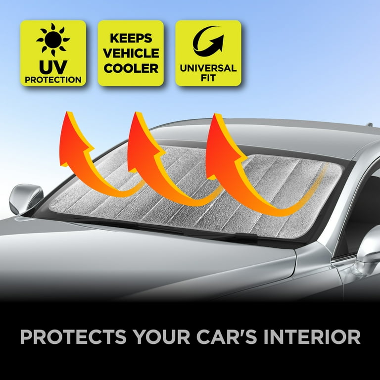 Intro-Tech DG-10-P Custom Fit Windshield Sunshade For Select Dodge Grand Caravan Models - Silver