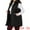Black, variant on DARING DIVA Women's Plus Size Long Hooded Zip Up Puffer Vest 1X Black