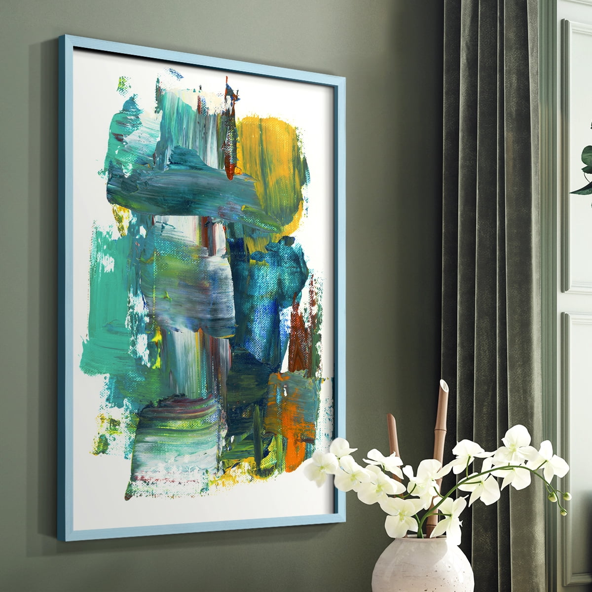 Abstract I in Paper Solid Wood 11 x 14 Framed Print
