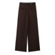thumbnail image 4 of HH TRAF Pantalones de pierna ancha de moda para mujer, de calle alta, sólidos, con cintura alta, bolsillos, fajas, pantalones con cremallera, pantalones de verano para mujer a la moda, 4 of 5