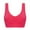 Hot Pink, variant on Workout Sports Bra for Womens Plus Size Double Size Bandeau Plus Stretchy Padded Top Strapless Removable Yoga Bras Red M