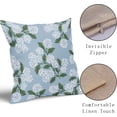 thumbnail image 3 of Light Blue Green White Hydrangea Pillow Covers 18x18 Set of 2 Floral Leaves Print Decorative Throw Pillowcases Outdoor Rustic Flower Farmhouse Spring Cushion Cases Decor for Home Couch Sofa Bed, 3 of 7