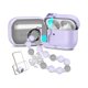 thumbnail image 1 of wonima11 Compatible with AirPods Pro 3rd Generation,for Airpod Pro 3 Case 2025 with Lock, Full Drop Protection Auto Pop-Up Lid Design with Keychain for Women, Purple Bow, 1 of 1