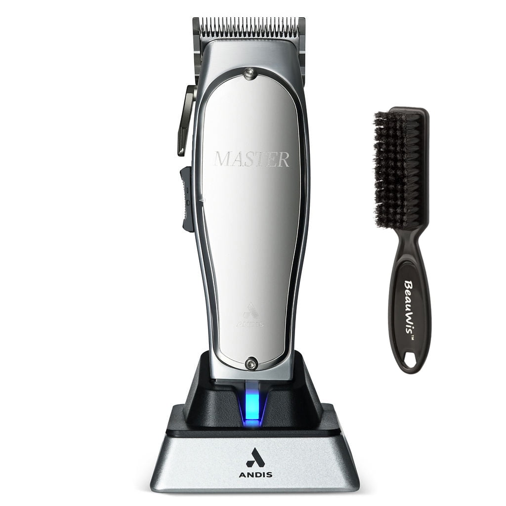 Andis Master Hair Adjustable Blade Clipper, with a Andis Master Dual Magnet  5-Comb Set with a BeauWis Blade Brush
