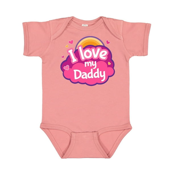 Inktastic I Love My Daddy Girls Infant Short Sleeve Bodysuit Female Walmart Com Walmart Com