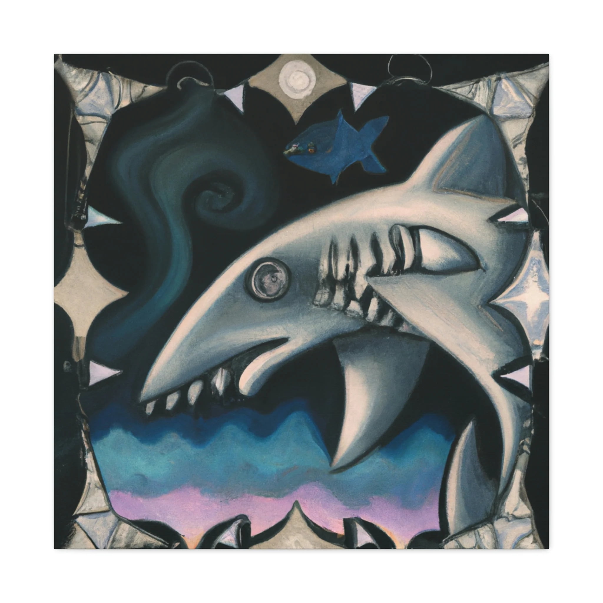 Shark Fin Flair Art - Canvas - Walmart.com