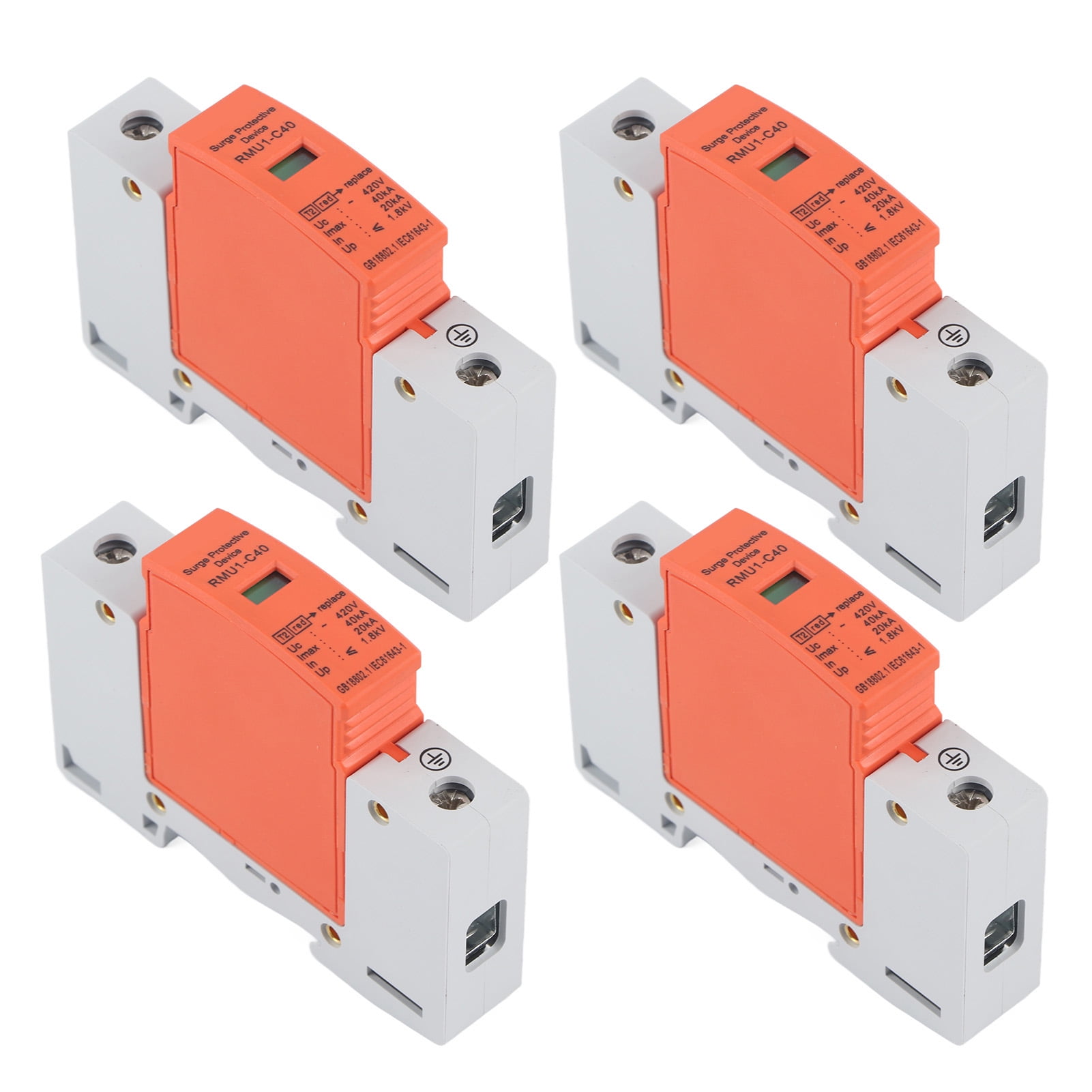 V Surge Protector,4Pcs 1P Surge Protective DIN Rail Surge Protector Surge Arrester Protector Dependable Performance