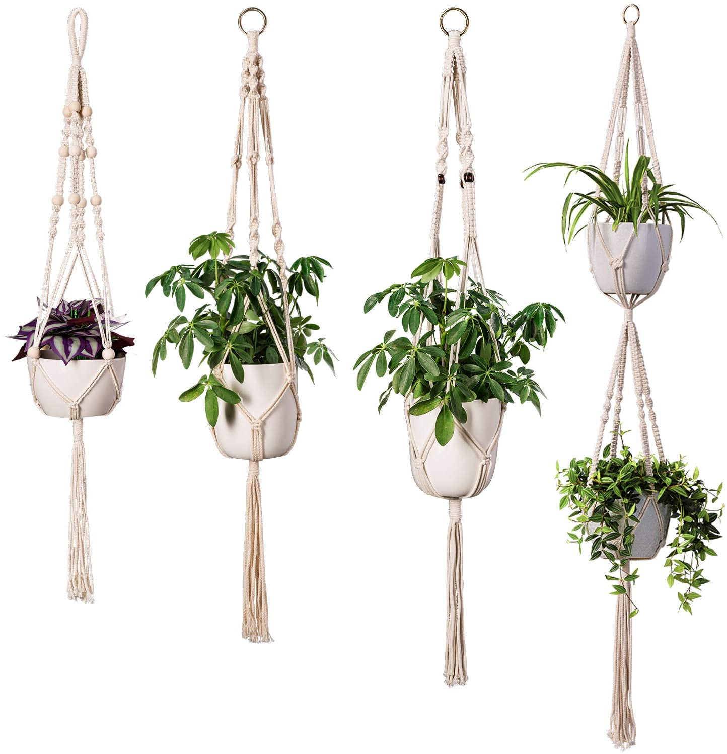 UNUSUAL GIFT QUALITY CHUNKY HANDCRAFTED MACRAME WALL PLANT/BASKET HANGER 