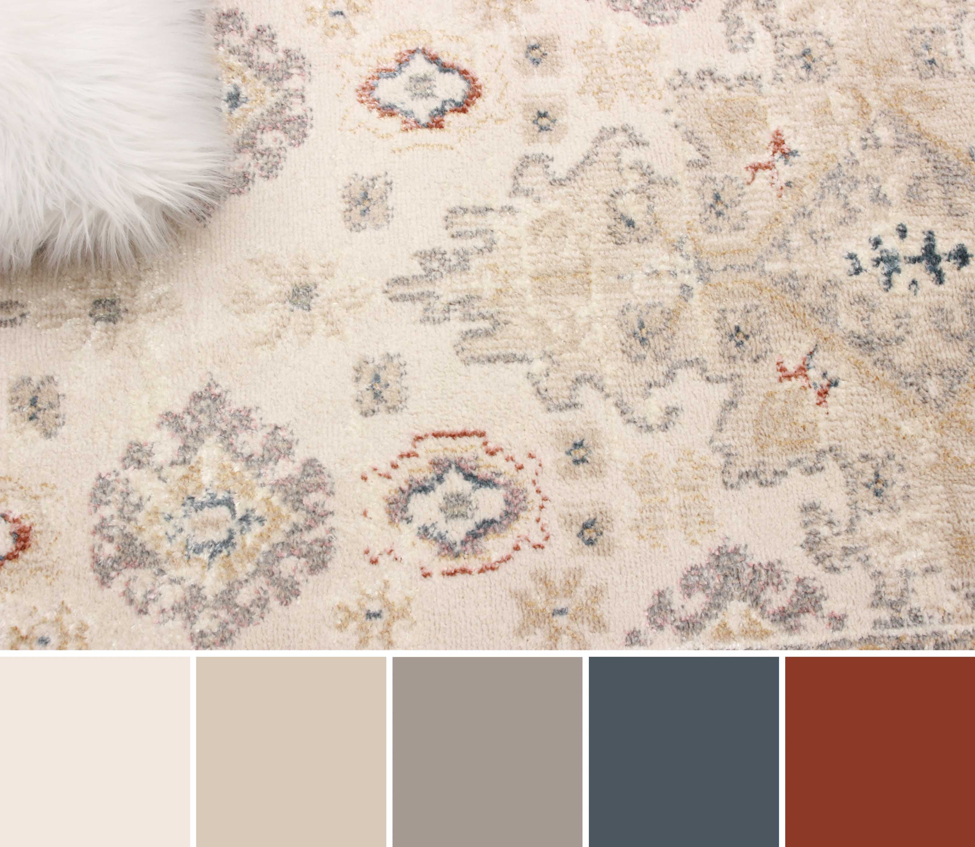 ECARPET Rococo Tapis de Couloir Traditionnel pour Salon, Chambre, Salle A Manger, Entrée, Couloir et Plus Encore.