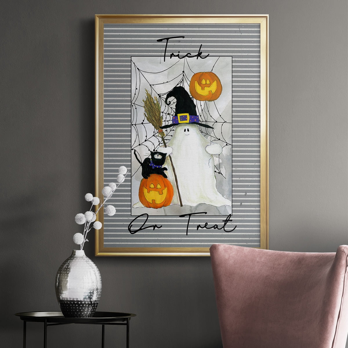 Trick or Treat Ghost Premium Classic Framed Print - Ready to Hang