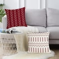 thumbnail image 5 of adviicd Housse de Coussin Géométrique en Lin Simple Rouge pour Canapé, 5 of 5