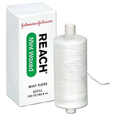 1 x Johnson & Johnson Reach Mint Floss Waxed refill spool, 200 yds