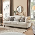 thumbnail image 5 of Morden Fort Farmhouse Chair Loveseat Sofa Set, 3 Pieces Modern  Living Room Couch Set, Floral Reading Armchair and Chenille Upholstery Sofa, 5 of 9
