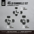 thumbnail image 2 of WF Athletic Supply Rubber Encased Hex Dumbbells with Rubber Grip Contoured Handle for Muscle Toning, Strength Building & Full Body Workout, 2 of 8