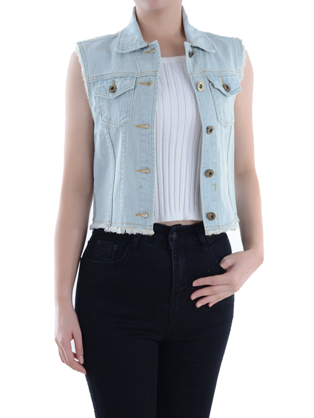 walmart womens denim vest