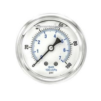 Pic Gauges Pressure Gauge,1/4 in. NPT,2-1/2 in. PRO-202L-254E