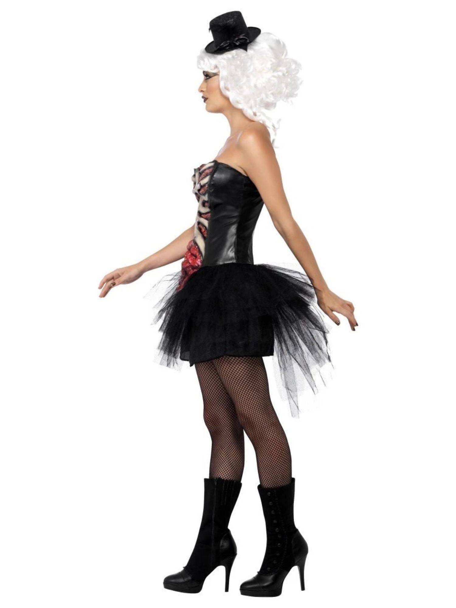 Grotesque Burlesque Dancer Costume Ladies Fancy Dress Outfit Sizes 8-18 
