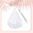 thumbnail image 3 of bedienty 2 Pcs Voiles de Mariée Accessoires de Mariage avec Peigne Filles 1Ensemble, 3 of 6