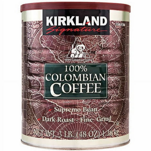 Signature 100% Colombian Coffee Supremo Bean Dark Roast-Fine Grind, 3 Pound