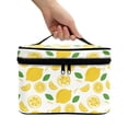 thumbnail image 3 of HELLHERO Lemons Portable Makeup Brush Bag Double Layer Travel Makeup Bag Adult Travel Portable Brush Holders, 3 of 6