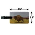 thumbnail image 5 of American Bison Buffalo Herd on the Plains Rectangle Leather Luggage Card Suitcase Carry-On ID Tag, 5 of 7