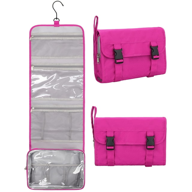 Neceser de viaje colgante Relavel de gran capacidad rosa