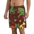thumbnail image 2 of Kll Frogs And Mushrooms Men'S Casual Summer Beach Shorts Hawaiian Shorts With Pockets-X-Large, 2 of 9