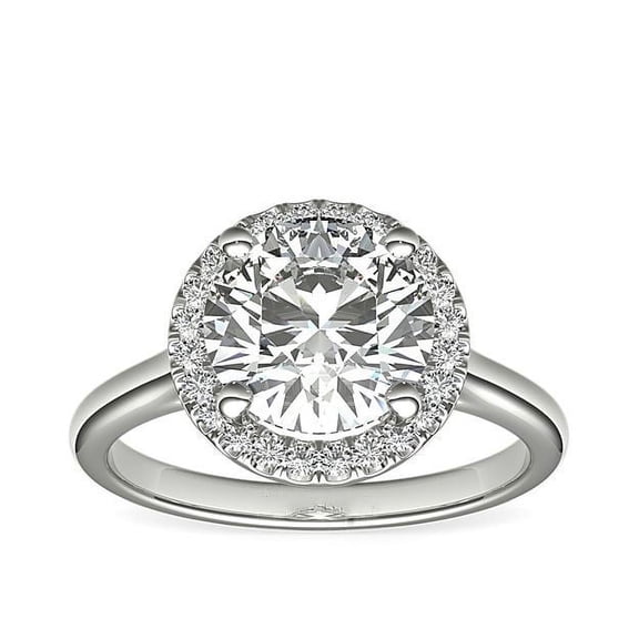 IGI Certified 2.20 Ct Genuine Round Cut Lab Grown Diamond Halo Anniversary Ring for Ladies Solid 18K White Gold Size 4.5 (E/VVS2) by Diamond-Capitals