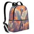 thumbnail image 2 of Lsque Colorful Cloud Spotted Dog Pattern Backpack – School Travel Canvas Daypack with Ergonomic Padded Straps, Multiple Compartments & Leather Handle, 2 of 5