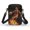 Burning Basketball Player Print, variant on Psesaysky Double Layer over Shoulder Bag for Travel Hiking, Polyester with Adjustable Strap Mini Crossbody Cellphone Bag, Red Polka Dot Print