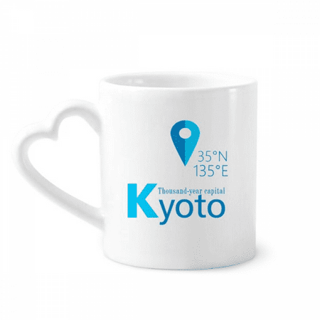 

Kyoto Geography Coordinates Trave Mug Coffee Cerac Drinkware Glass Heart Cup