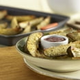 thumbnail image 3 of Rachael Ray 11-Inch by 17-Inch Yum-o! Nonstick Oven Lovin’ Crispy Baking Sheet, Cookie Pan, Gray with Orange Handles, 3 of 6