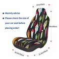 thumbnail image 3 of Balery Colorful Fishing Lures Pattern Car Seat Cover - Soft & Breathable Front Premium Covers with Non-Slip Protector Fits Most Automotive, Vans, SUVs, Trucks - 1 Unit, 3 of 5