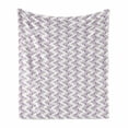 thumbnail image 1 of Floral Soft Flannel Fleece Throw Blanket, Continuous Hand Drawn Inspired Vertical Flowers on a Plain Background, Cozy Plush for Indoor and Outdoor Use, 50" x 70", Eggplant Mustard White, by Ambesonne, 1 of 5