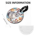 thumbnail image 5 of Tmall Set of 2pcs PU Leather Round Suitcase Tags with Privacy Cover and Name ID Tag - Ideal for Travel Luggage, Handbags, Backpacks, School Bags, 5 of 6