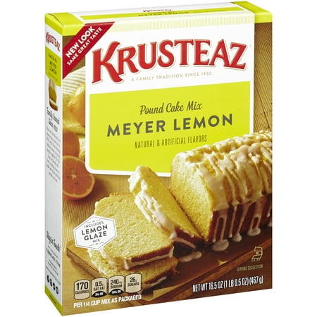 Krusteaz Pound Cake Mix, Meyer Lemon, 16.5 Oz. 