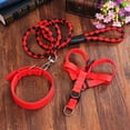 thumbnail image 6 of 1 Set Multi-sizes Hand Holding Dog Leads Pet Collar for Walking Dog Soft Pet Supplies Dog Harnesses Dog Rope Dog Chain ORANGE&BLACK S, 6 of 8