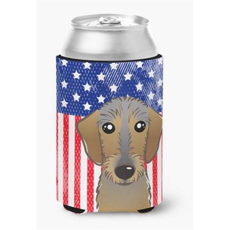 

American Flag & Wirehaired Dachshund Can or Bottle Hugger