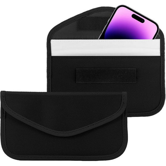 LQQBOX Signal Blocking Bag, Bags for Phones Bag Pouch Shield Cage Wallet Phone Case for Cell Phone Privacy Protection Car Key, Anti-Tracking Anti-Spying (2 Pack)