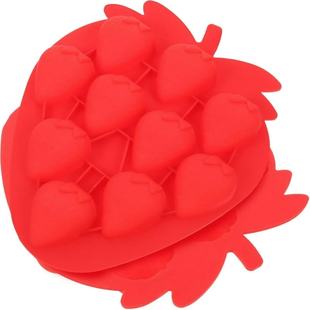 Silicone Molds 2Pcs Strawberry Shaped Candy Molds For Home Baking And Craft Making 19.5X15Cm