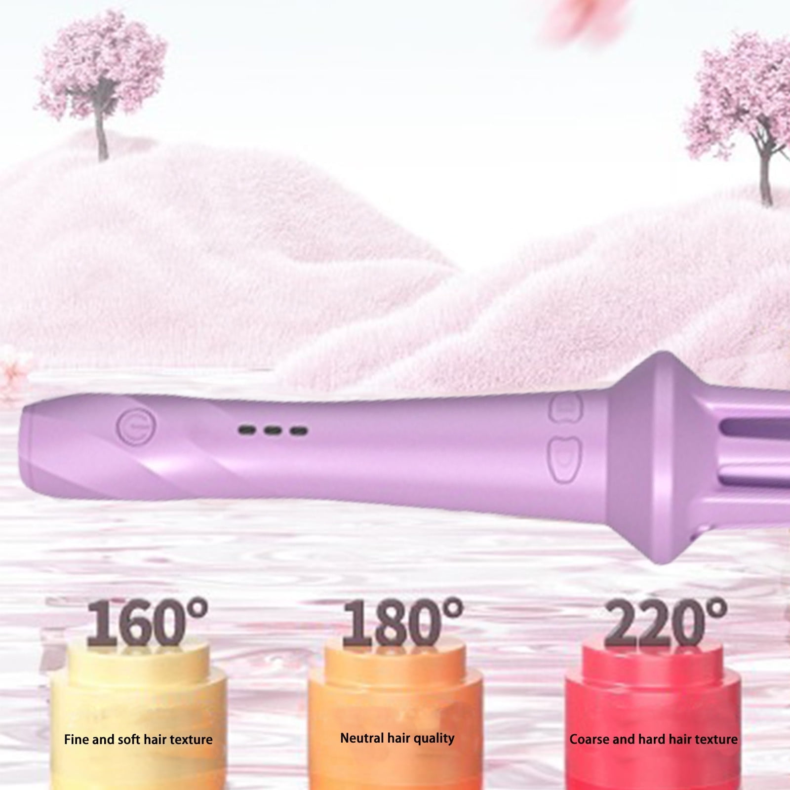 Betivan 2 Counts 2 Inch Curling Iron, Tourmalines Ceramic Curling Iron,Auto Rotate Left Rotate Right Rotate Barrel Produces Classic Curls – For Use On Short, Medium, Long Hair Green Purple