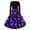 020 Purple, variant on Women's Halloween Dresses Long Sleeve Cocktail Swing Dress Vintage Skeleton Pumpkin Printed Cosplay Party Costume