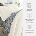 thumbnail image 4 of Noble Linens 8 Piece Solid Duvet Bundle in Ivory, Cal King, 4 of 5