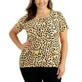 thumbnail image 2 of MSRP $30 Jm Collection Plus Size Jacquard Dot Print Top Orange Size 3X, 2 of 2