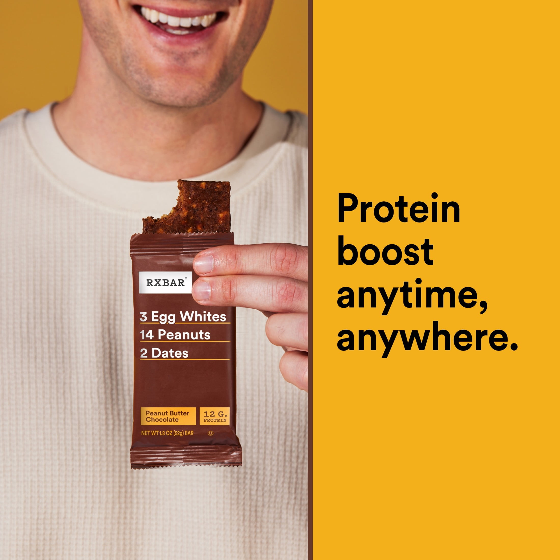 RXBAR, Peanut Butter Chocolate Gluten-Free Protein Bars, 10 Count